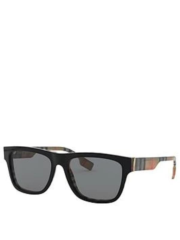 Burberry 0be4293 Square Sunglasses, Black, Men Black VZKFH Male