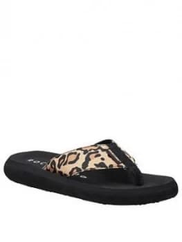 Rocket Dog Spotlight Kenya Leopard Print Flip Flop - Natural