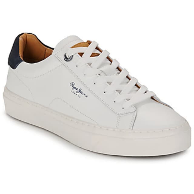 Pepe Jeans Yogi Leather Trainers White Men 40 (6.5);41 (7);42 (8);43 (9);44 (9.5);45 (10 to 10.5)