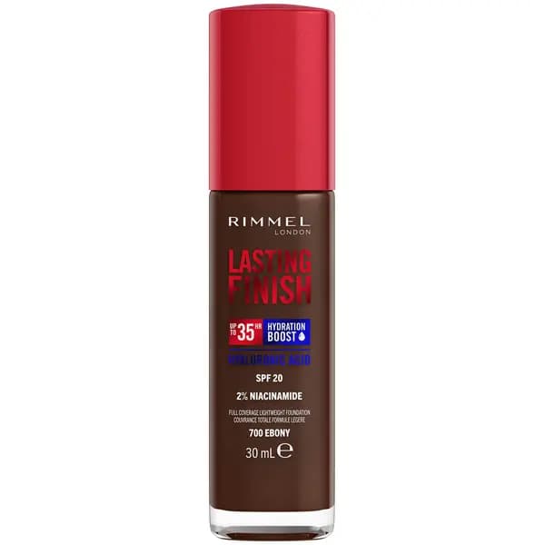 Rimmel Lasting Finish 35Hr Foundation 30ml (Various Shades) - 700 Ebony