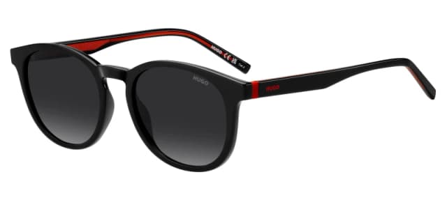 Hugo Boss Man Hugo Boss HG 1357/S 807/9O Sunglasses Acetate Black Grey Squared Normal Shaded Black Sunglasses Man Acetate