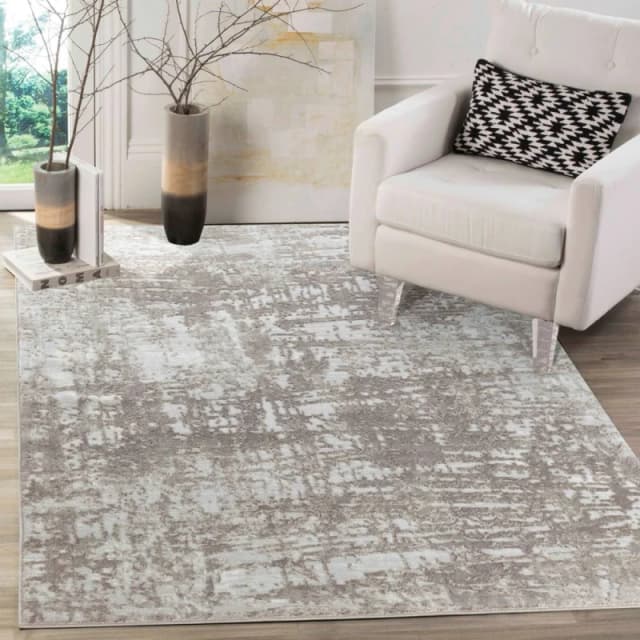 Serenity Modern Abstract Lines Contemporary Area Rugs Stone 160X230 Cm