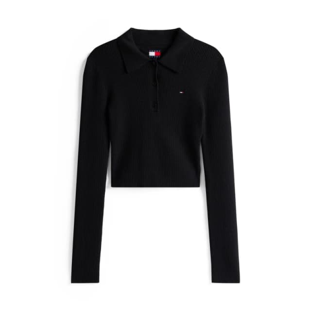 Tommy Jeans Womens Crew Neck Soft Knit Jumper Black female 14 (L)