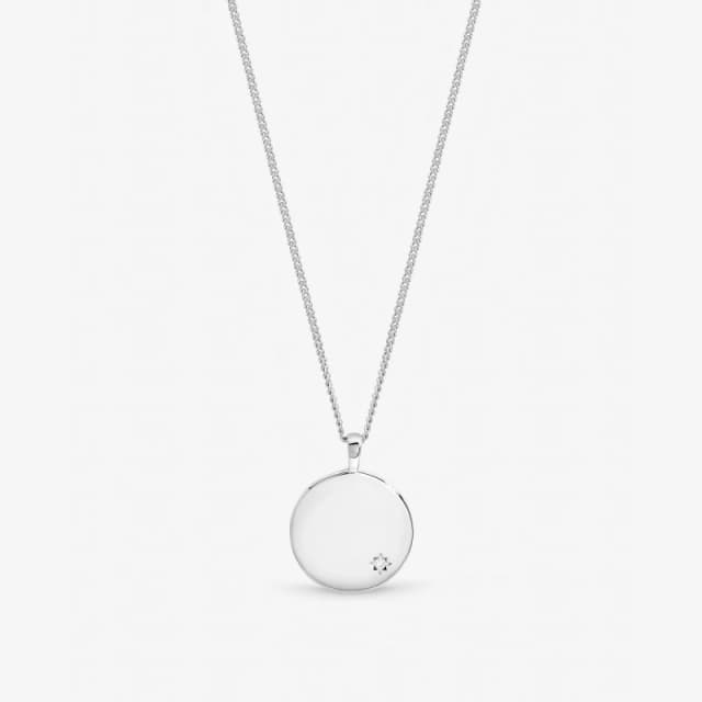 Inicio Celestial Detail Personalised Pendant - Gift Pouch Silver female One Size