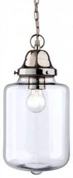 1 Light Craft Ceiling Pendant Clear Glass, Chrome, E27