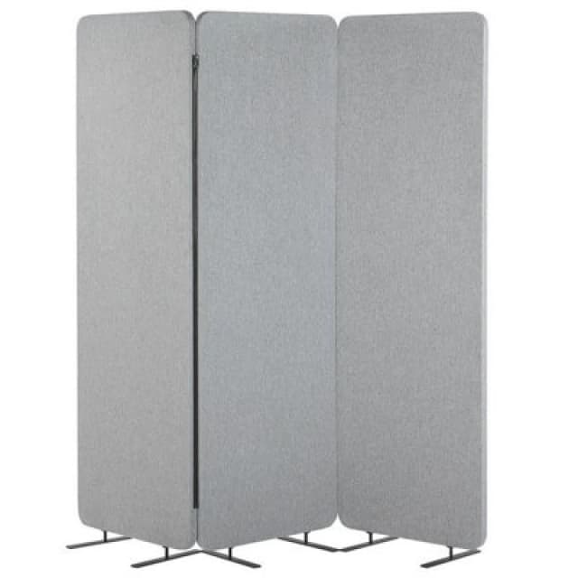 Beliani Office Divider Room Divider Standi Light Grey