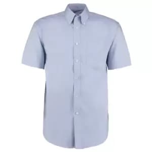 Kustom Kit Mens Short Sleeve Corporate Oxford Shirt (15inch) (Charcoal)