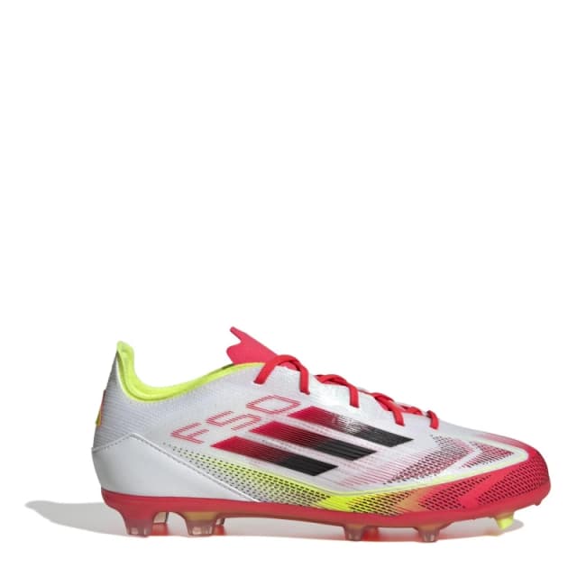 adidas F50 Elite Childrens Firm Ground Football Boots White/Red male C10 (28)