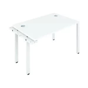 Jemini 1 Person Extension Bench Desk 1600x800x730mm White/White KF809296