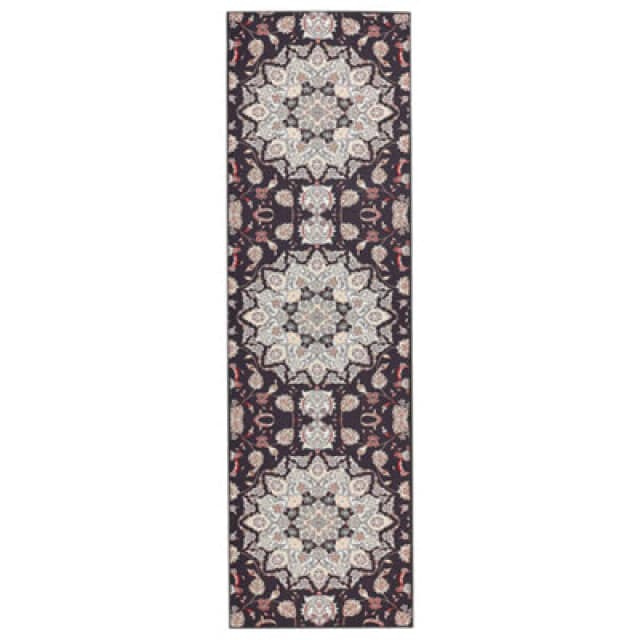 Beliani Traditional Rug Aritas Black 60 X 200 Cm
