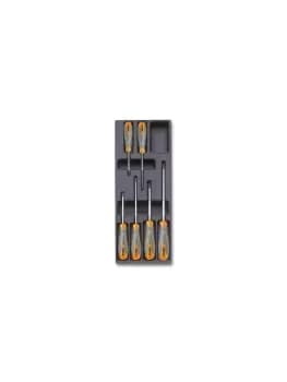 Beta Tools T172 6pc Phillips Screwdriver Set in Tray for Roller Cabs 024240172