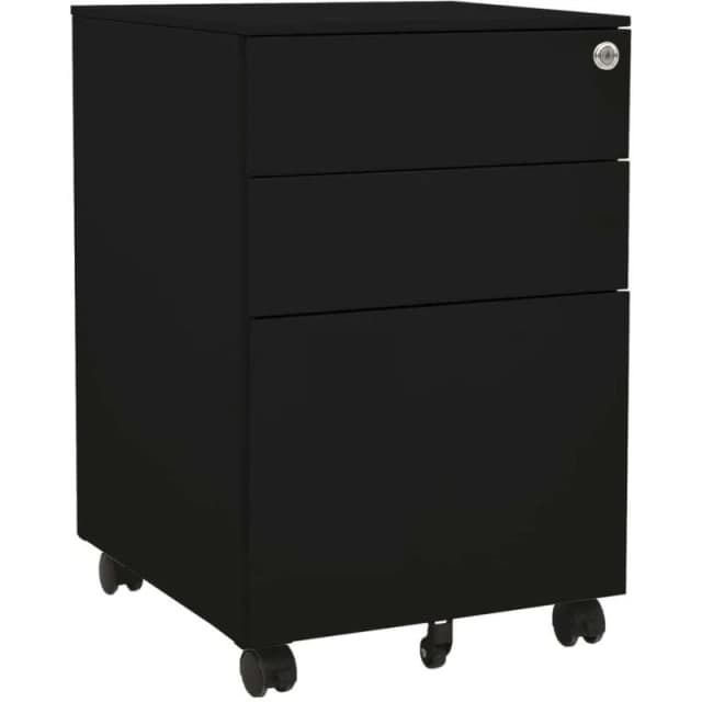 VIDAXL Mobile File Cabinet Black 39x45x60cm Steel Vidaxl 8720286564110