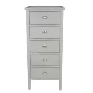 Vermont 5-Drawer Grey Pine Antique Style Drawer Unit Grey