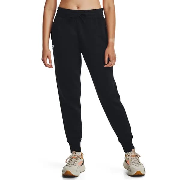 Under Armour Womens Rival Fleece Joggers S- Waist 27 - 29' Black 1379438-001-S