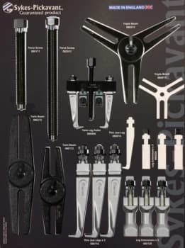 Sykes-Pickavant 08654500 Mechanical Puller Kit - Thin Jaw - 7 opt. Metal Disp