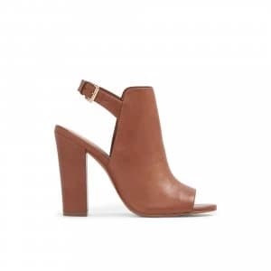 Aldo Noassa peep toe block heel sandal Medium Brown