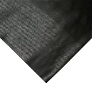 1.2M X 10M X 3MM Fine Flute Rubber Mat Black