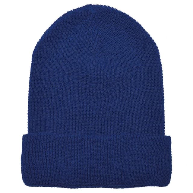 Flexfit Flexfit Men Knitted Waffle Beanie in Blue Blue One Size Male 5063300291108