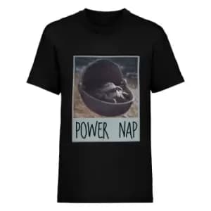Star Wars: The Mandalorian Mens Power Nap The Child T-Shirt (M) (Black)