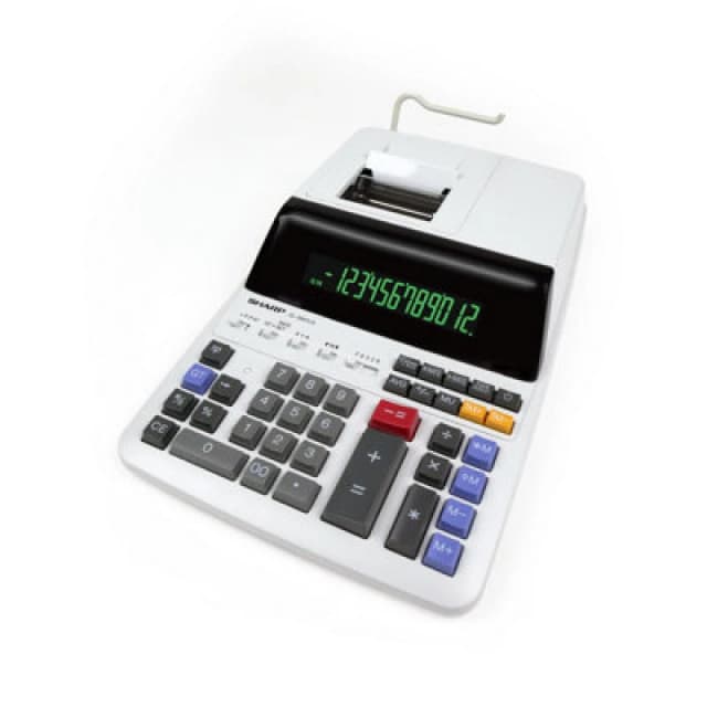 Sharp 12 Digit Printing Calculator - SH-EL2607LG 66576MV EXR66576MV