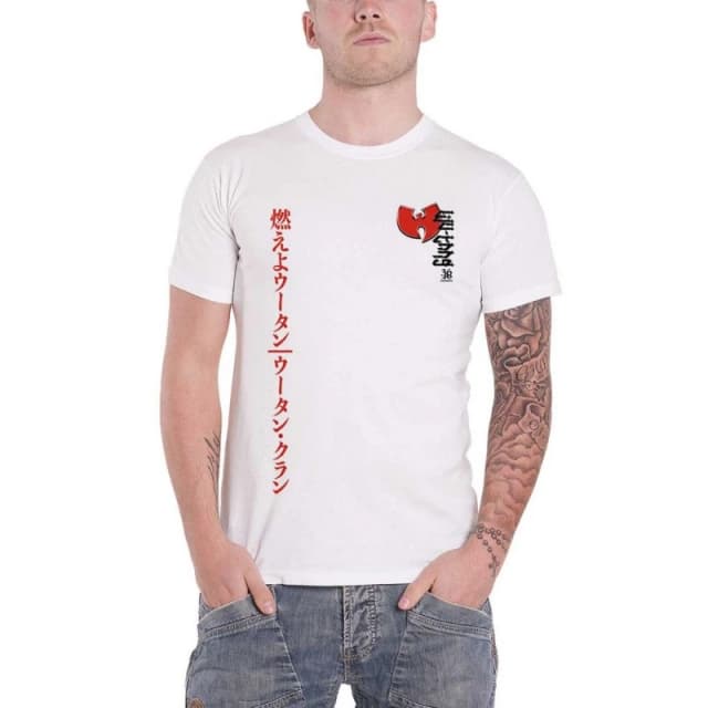 Wu-Tang Clan Mens Sword Cotton T-Shirt in White Size: Small White Male S