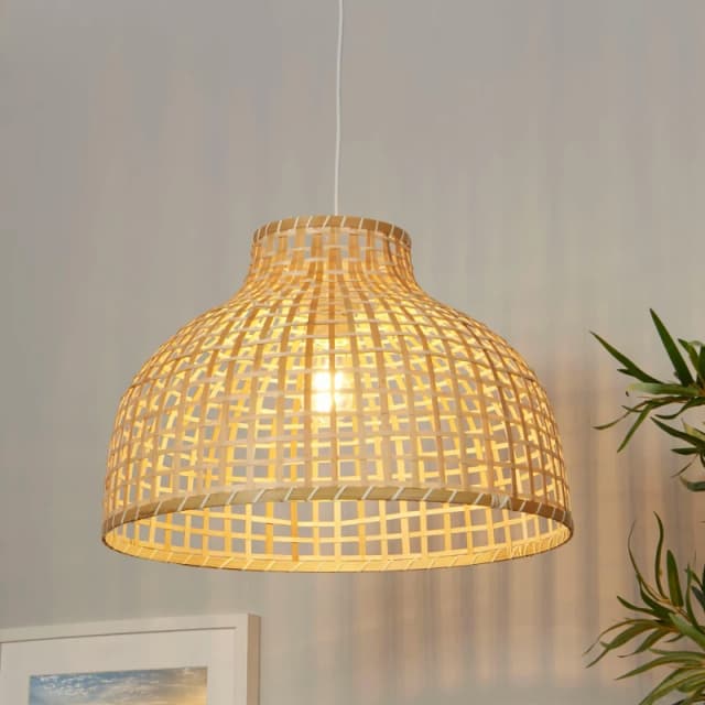 Lighting Collection Bamboo Woven Shade Large Natural unisex One Size