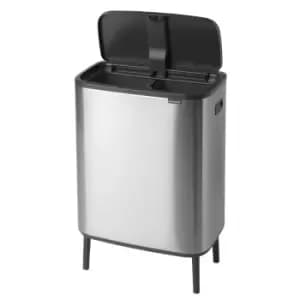 Brabantia Bo Touch Bin Hi 2x30 Litre Matt Steel Fingerprint Proof