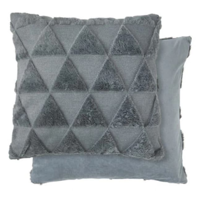 New Edge Blinds Newton Triangle Collection Soft Touch Cushion Cover in Grey Size: 43cm x 43cm Grey Unisex 43cm x 43 cm