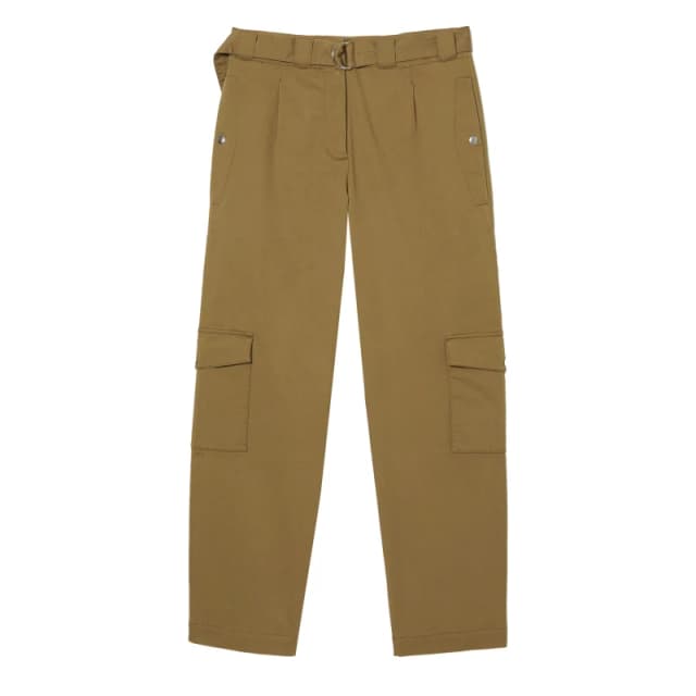 Lacoste Cotton Gabardine Cargo Pants Brown female 14
