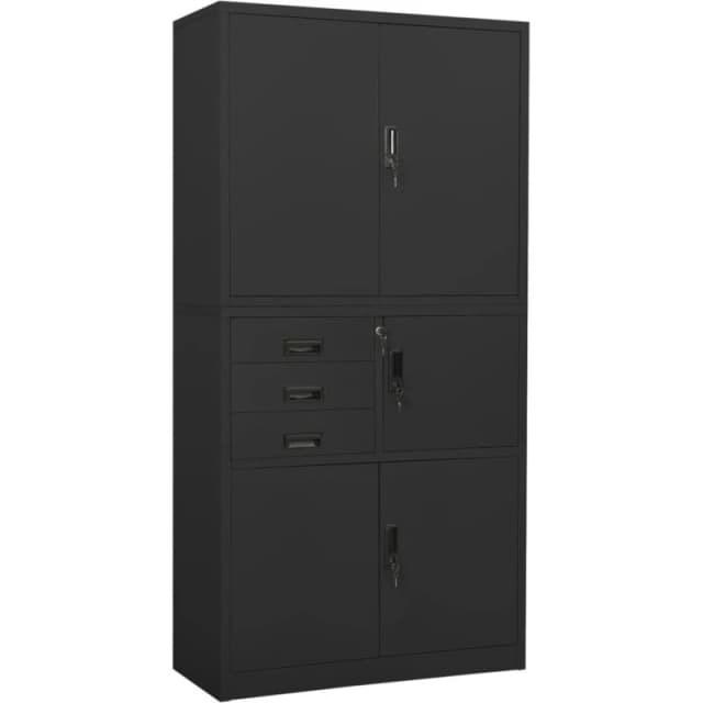 VIDAXL Office Cabinet Anthracite 90x40x180cm Steel Vidaxl 8720286566251