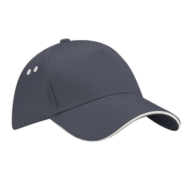 Beechfield Beechfield Men Ultimate Sandwich Peak Cap in Dark Grey Dark Grey One Size Male 5063377408423