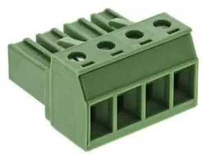 Phoenix Contact PC 4/ 4-St-7,62 Terminal Block, Pluggable, 4Pos, 10Awg