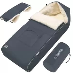 Baby Footmuff Grey-Green 90x60cm incl. Bag