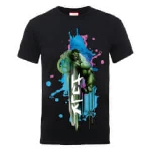 Marvel Avengers Assemble Hulk Art Burst T-Shirt - Black