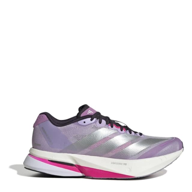 adidas Adizero Boston 13 Road Running Shoes Womens Powder Plum female 7 (40.7)