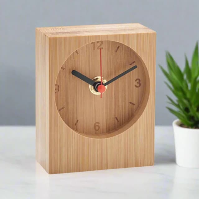Treat Republic Bamboo Table Clock Beige unisex Standard