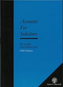 Accounts for Solicitors by Richard Halberstadt and Richard Halberstadt Paperback