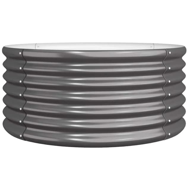 VIDAXL Garden Planter Powder-coated Steel 80x80x36cm Anthracite Vidaxl 8720286855591