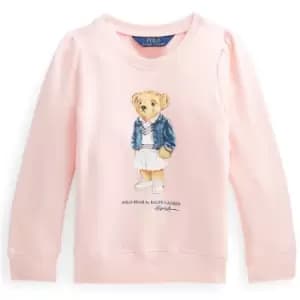 Polo Ralph Lauren Girls Bear Logo Sweater - Pink