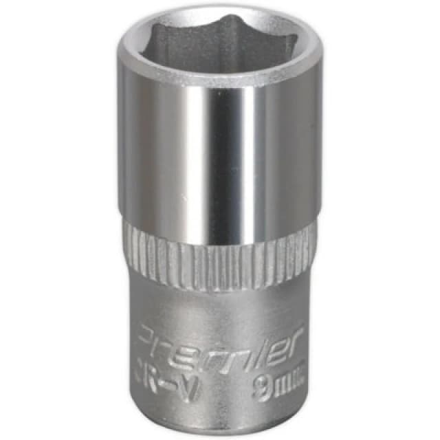 Loops 9mm Forged Steel Drive Socket - 1/4" Square Drive - Chrome Vanadium Socket Metallics