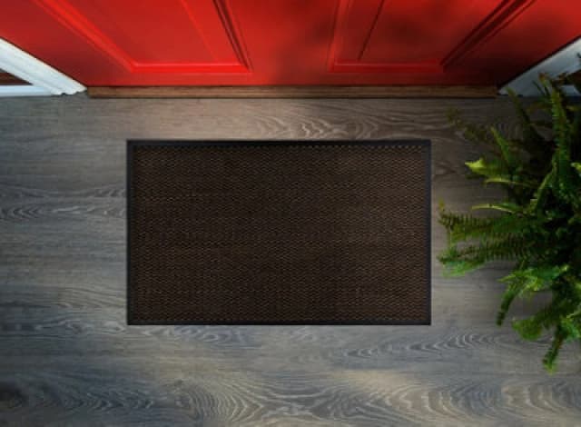 RugsX Doormat Texas 456 Antislip, Outdoor, Indoor, Gum - Brown 40X60 Cm