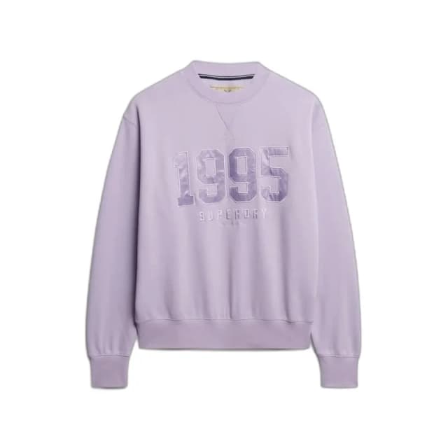 Superdry Womens round-neck sweatshirt Superdry Varsity Violet Female M