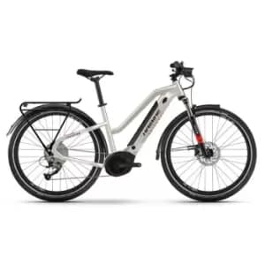Haibike Trekking 4 Mid 2022 Electric Mountain Bike - White