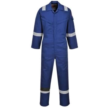 Portwest - FR21RBRM - sz M Flame Resistant Super Light Weight Anti-Static Coverall 210g - Royal Blue