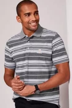 Guinness Short Sleeve Birdseye Stripe Polo Shirt