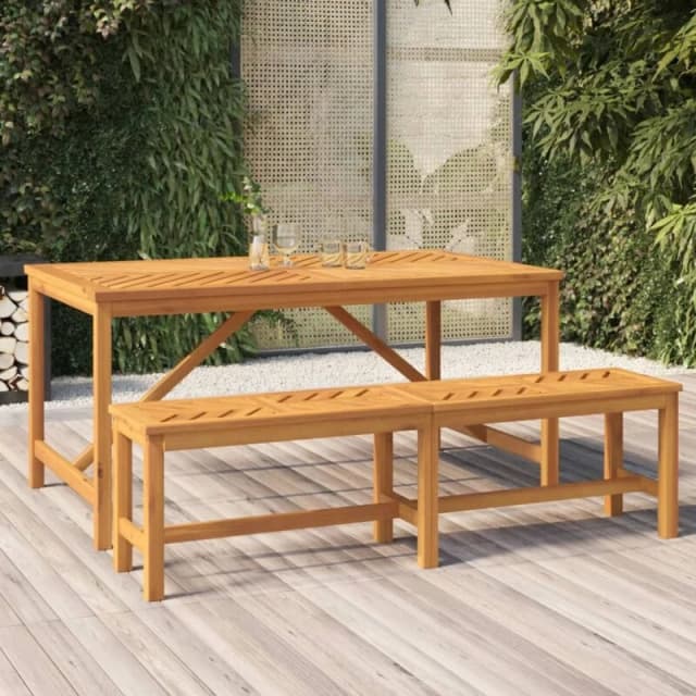 VIDAXL Garden Dining Table 150x90x74cm Solid Wood Acacia Vidaxl 362241