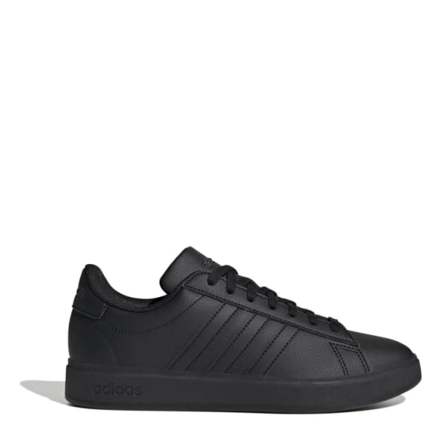 adidas Womens Grand Court Sneakers Triple Black female 4 (36.7)