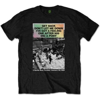 The Beatles - Rooftop Songs Gradient Unisex Large T-Shirt - Black