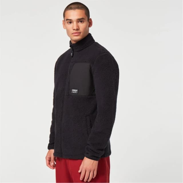 Oakley Mountain Fire Full Zip Sherpa Fleece - Black S