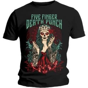 Five Finger Death Punch - Lady Muerta Unisex Large T-Shirt - Black